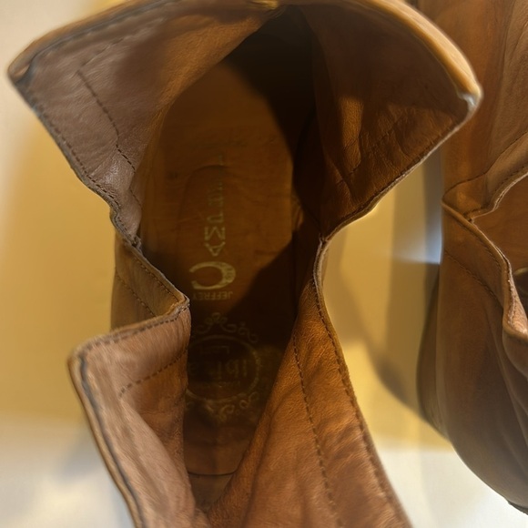 Jeffrey Campbell handmade Ibiza ankle split booties camel light tan with heel - Picture 13 of 13